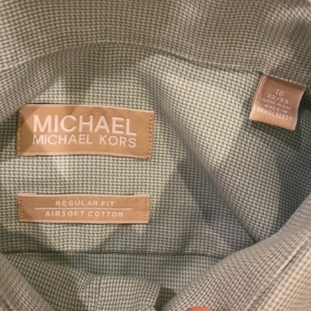 Michael Kors long sleeve green button down size 16 - Picture 2 of 4